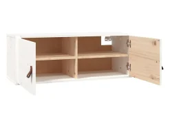 vidaxl Armário de parede 80x30x30 cm madeira de pinho maciça branco^ Prateleira