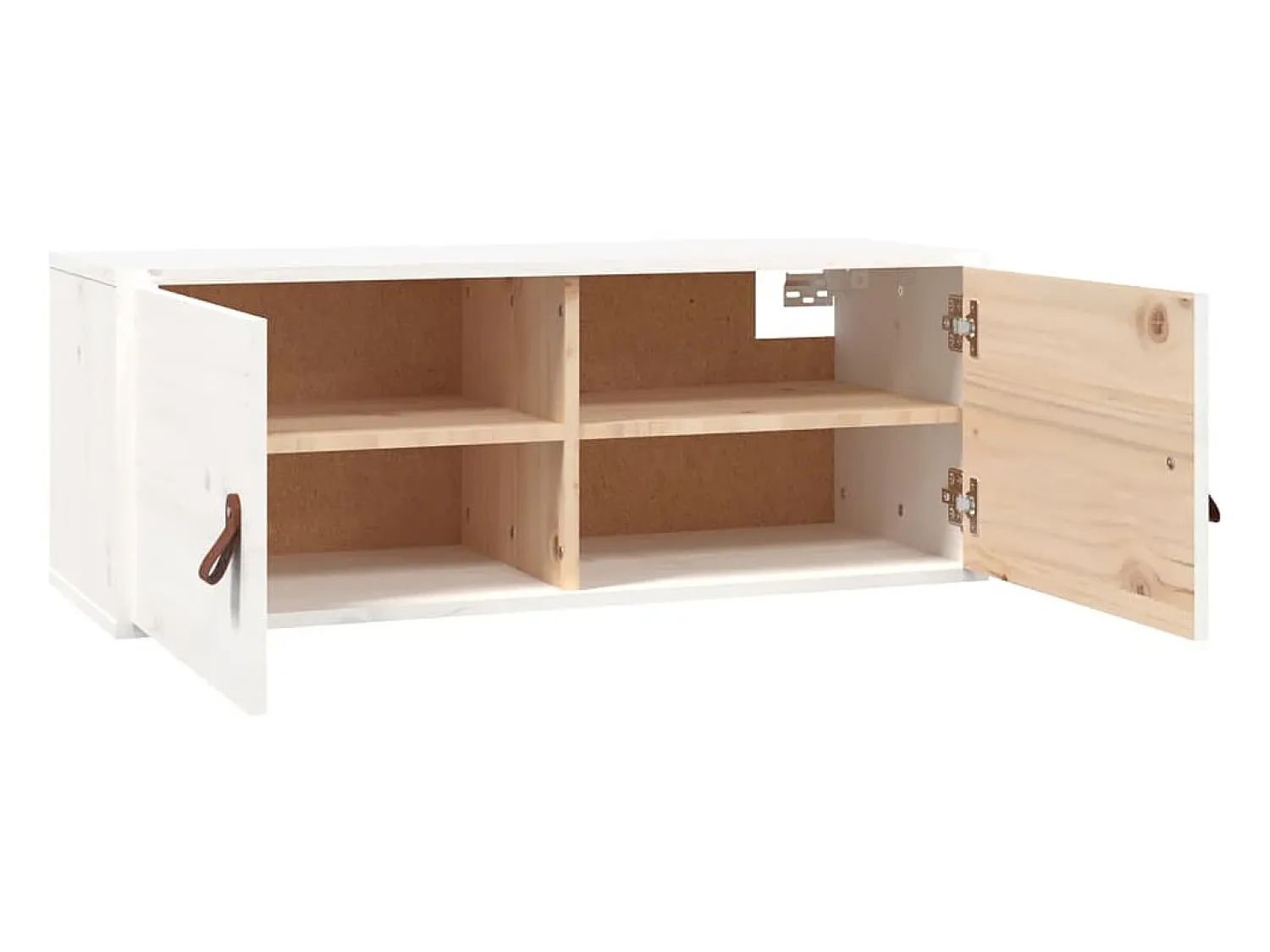 vidaxl Armário de parede 80x30x30 cm madeira de pinho maciça branco^ Prateleira