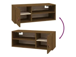 Sale vidaxl Armário de parede 80x30x30 cm pinho maciço mel Castanho