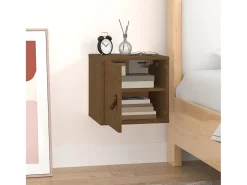 Outlet vidaxl Armário de parede 31,5x30x30 cm pinho maciço mel Castanho