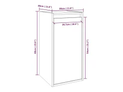 vidaxl Armário de parede 30x30x60 cm pinho maciço mel^ Prateleira