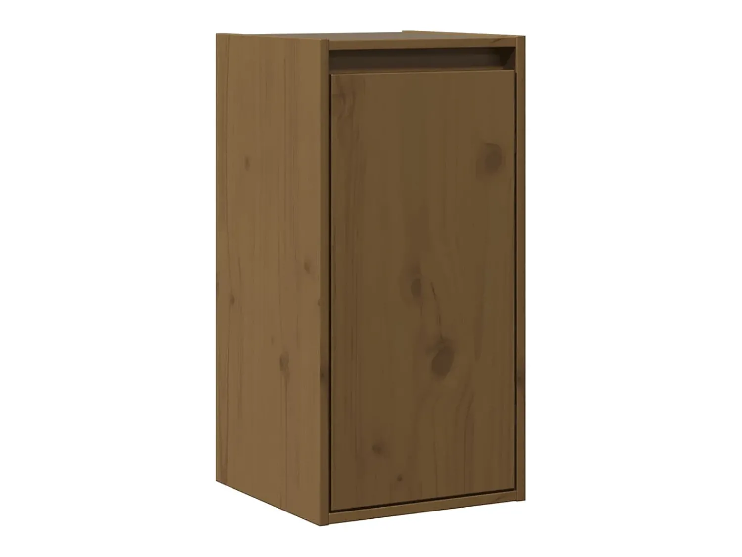 vidaxl Armário de parede 30x30x60 cm pinho maciço mel^ Prateleira