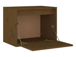 vidaxl Armário de parede 45x30x35 cm pinho maciço mel Castanho