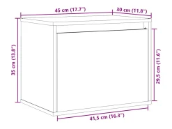 vidaxl Armário de parede 45x30x35 cm pinho maciço mel Castanho