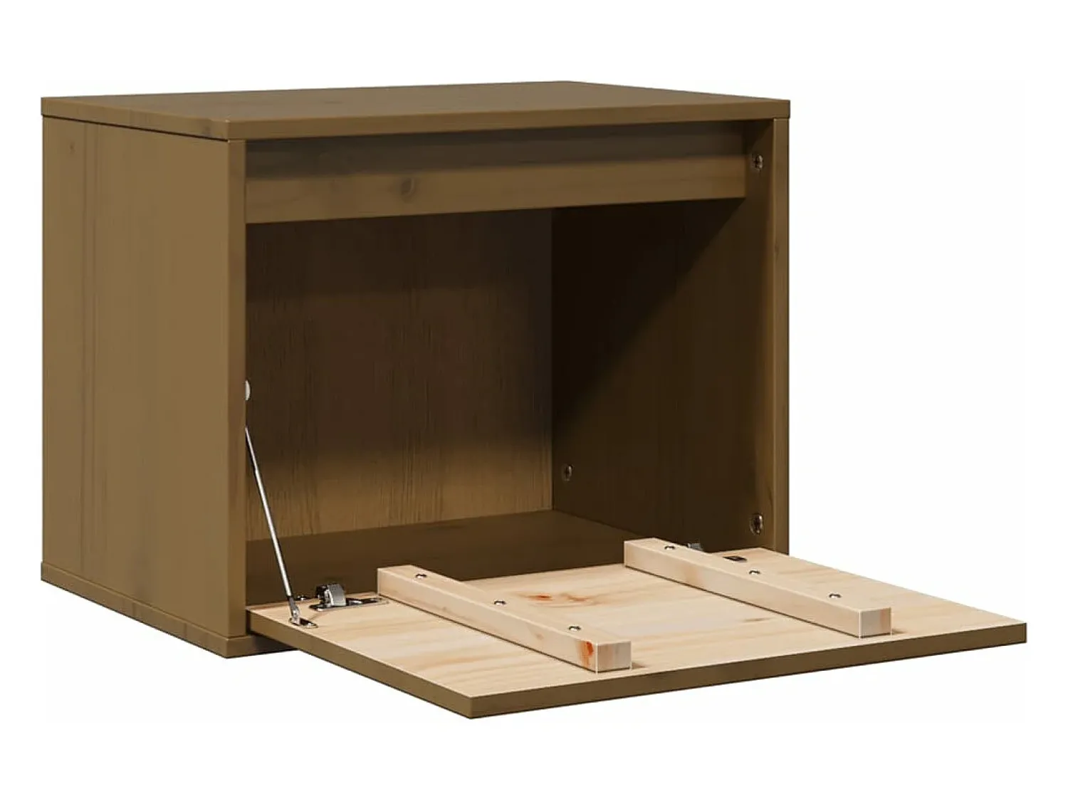 vidaxl Armário de parede 45x30x35 cm pinho maciço mel Castanho