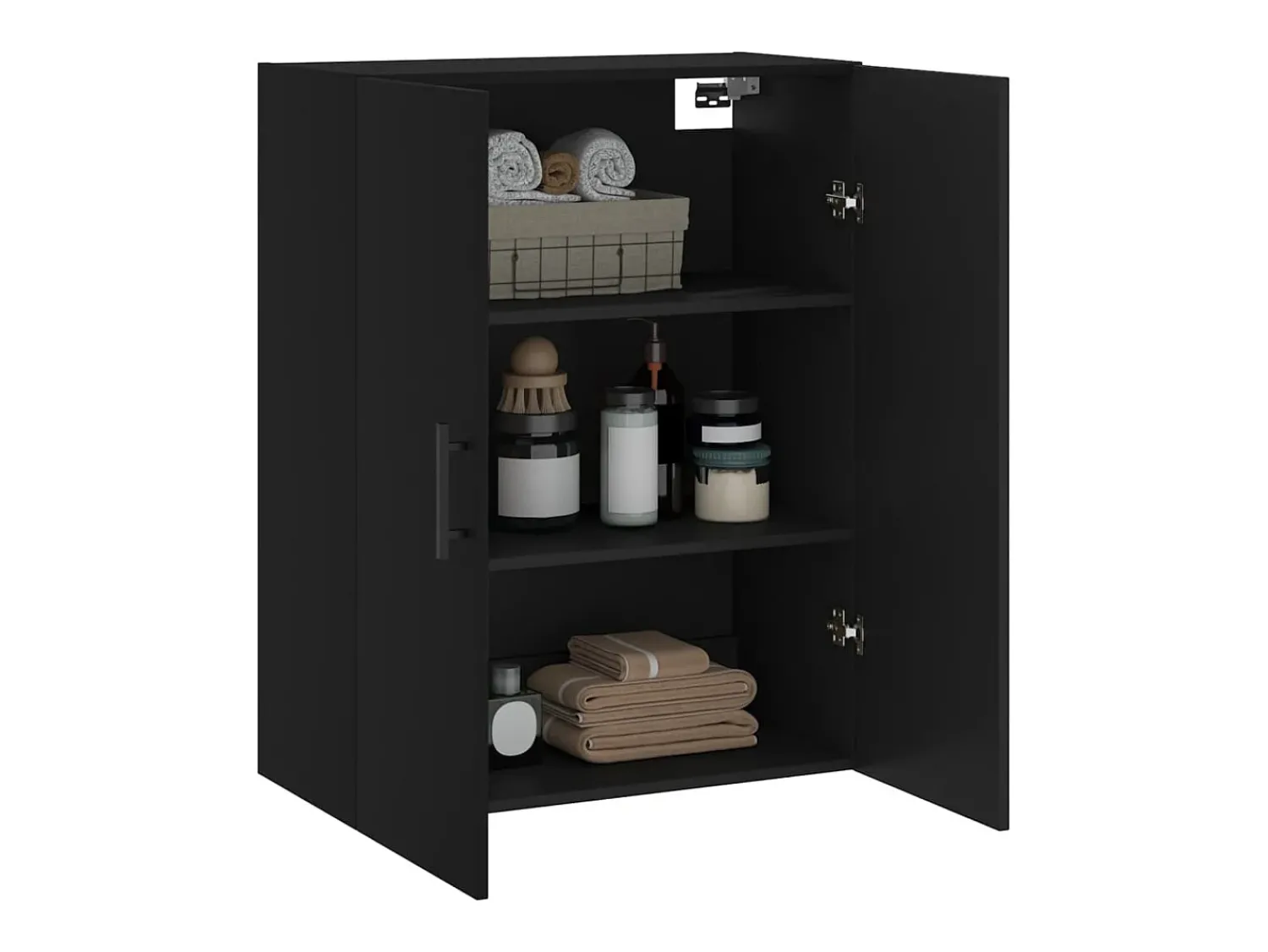 Prateleira*vidaxl Armário de parede 69,5x34x90 cm Preto