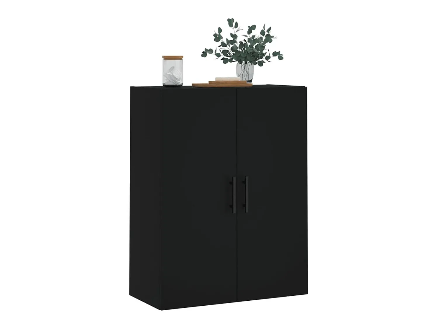 Prateleira*vidaxl Armário de parede 69,5x34x90 cm Preto