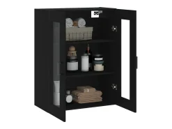 Prateleira*vidaxl Armário de parede 69,5x34x90 cm Preto