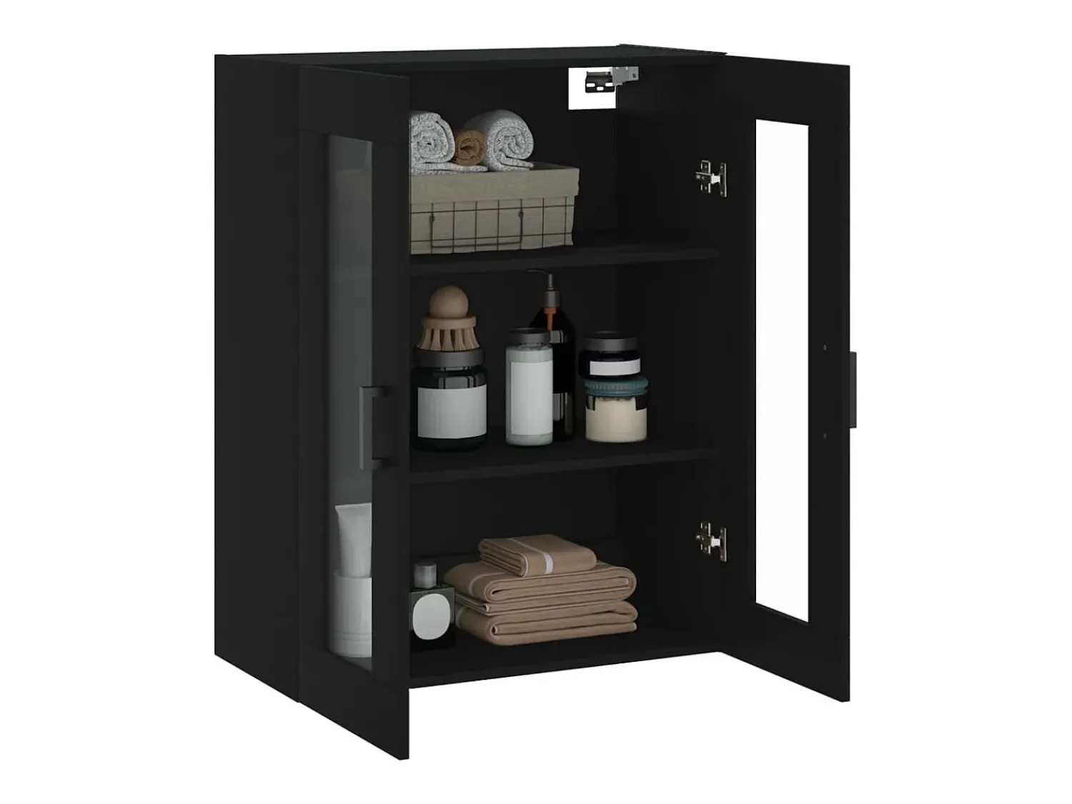 Prateleira*vidaxl Armário de parede 69,5x34x90 cm Preto