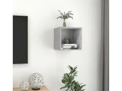 Prateleira|vidaxl Armário de parede 37x37x37cm derivados madeira cimento Cinzento
