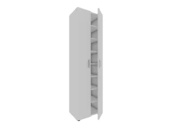 Hot VCM Armário de sapato de madeira | Dimensões: A. 173 x L. 49 x P. 30 cm | Armário para uso integral | 8 compartimentos | 2 Portas rotativas – Ulas (Branco) Multicor