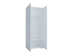 Outlet VCM Armário de sapato de madeira | Dimensões: L. 70 x A. 184 x P. 40 cm | Armário para uso integral | 5 compartimentos | 4 Portas rotativas - Lona (Branco) Multicor