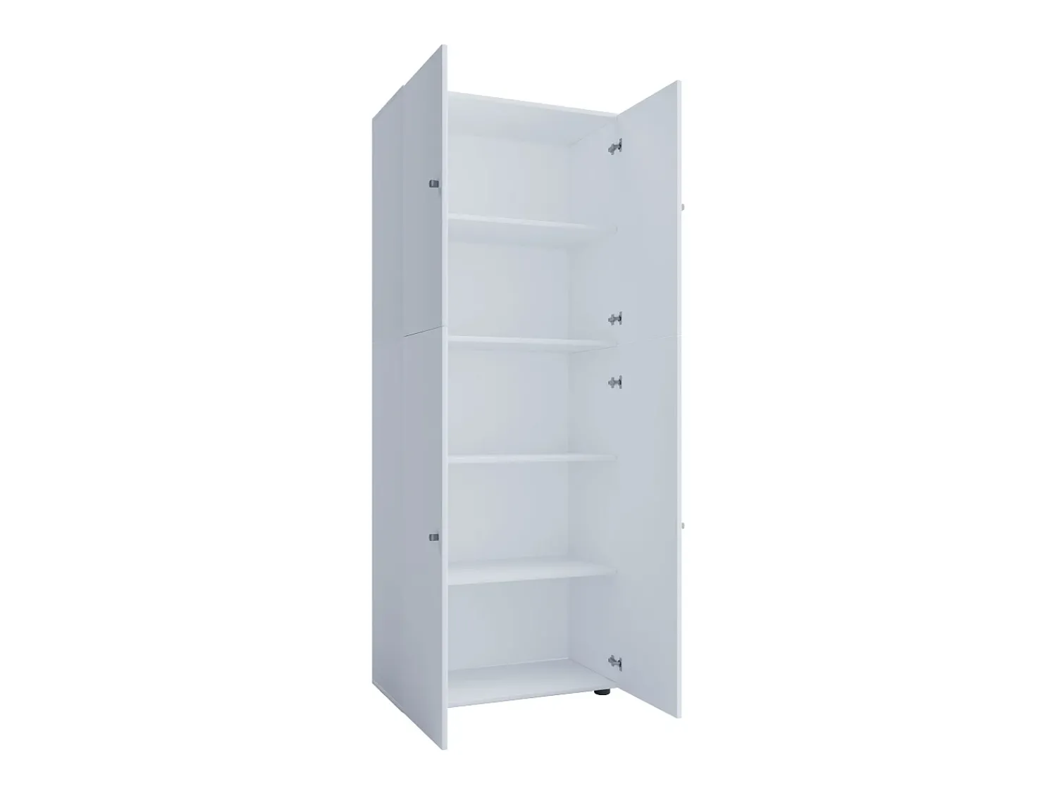 Outlet VCM Armário de sapato de madeira | Dimensões: L. 70 x A. 184 x P. 40 cm | Armário para uso integral | 5 compartimentos | 4 Portas rotativas - Lona (Branco) Multicor