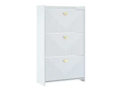 Móvel De Arrumação|Sapateira*Hauss Spole Armário de sapatos com 3 portas basculantes e 6 compartimentos. Branco