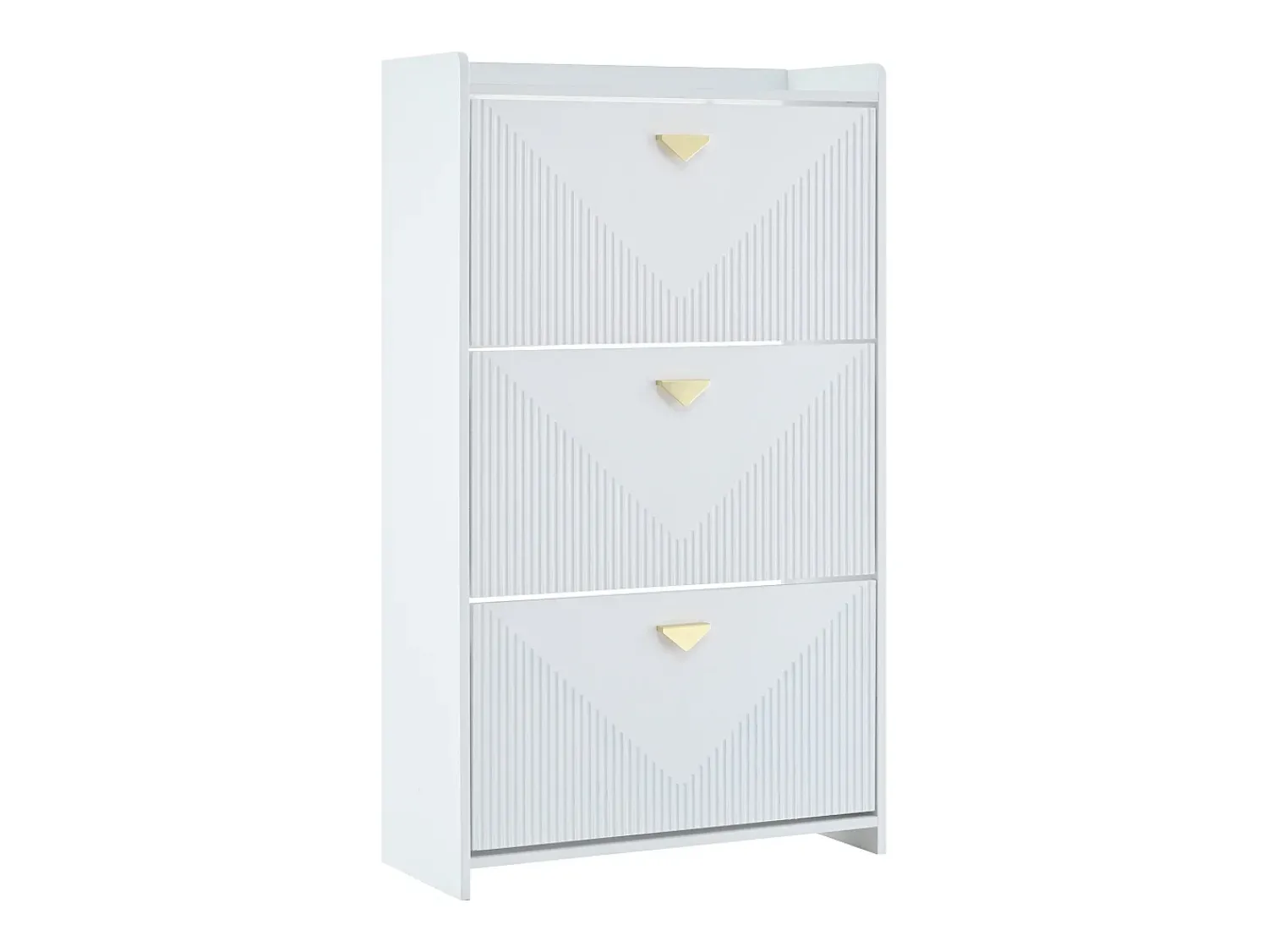 Móvel De Arrumação|Sapateira*Hauss Spole Armário de sapatos com 3 portas basculantes e 6 compartimentos. Branco