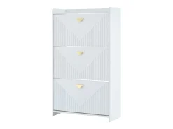 Móvel De Arrumação|Sapateira*Hauss Spole Armário de sapatos com 3 portas basculantes e 6 compartimentos. Branco