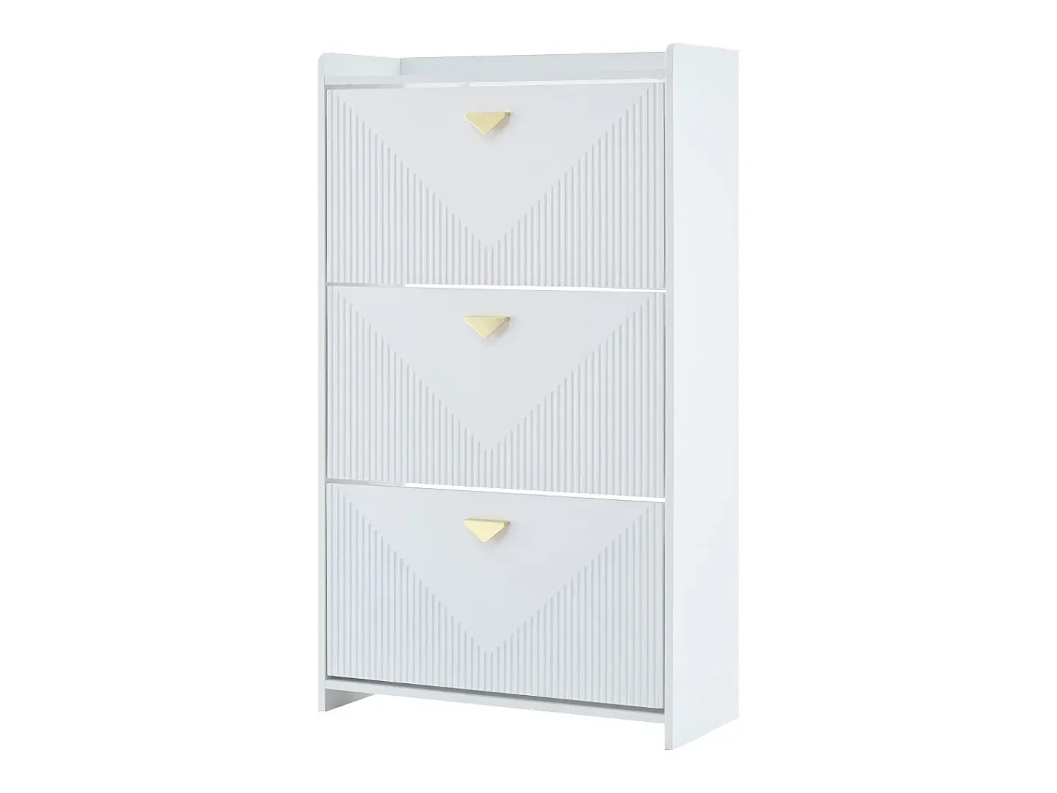 Móvel De Arrumação|Sapateira*Hauss Spole Armário de sapatos com 3 portas basculantes e 6 compartimentos. Branco