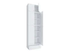 VCM Armário de sapatos Lona Branco A. 240 x L. 70 x P. 39 cm^ Móvel De Arrumação|Sapateira