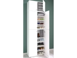 Móvel De Arrumação|Sapateira*VCM Armário de sapatos Lona Branco A. 223 x L. 70 x P. 39 cm Multicor
