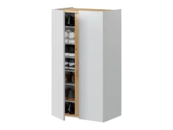 Clearance Armário de sapatos nórdico corredor carvalho Nodi Artik 57 cm Branco