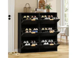 Hauss Spole Armário de sapatos com 6 portas basculantes, 118x25x115 cm^ Móvel De Arrumação|Sapateira