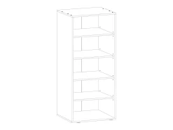 Móvel De Arrumação|Sapateira|VCM Armário de sapatos Vandol Livro L. 70 x A. 178 x P. 40 cm Multicor