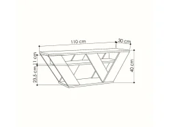 Online Dmora Armário de suporte de TV Dpellegr, Aparador de sala, Armário de TV baixo, Base de parede equipada, 110x30h40 cm, Antracite Preto
