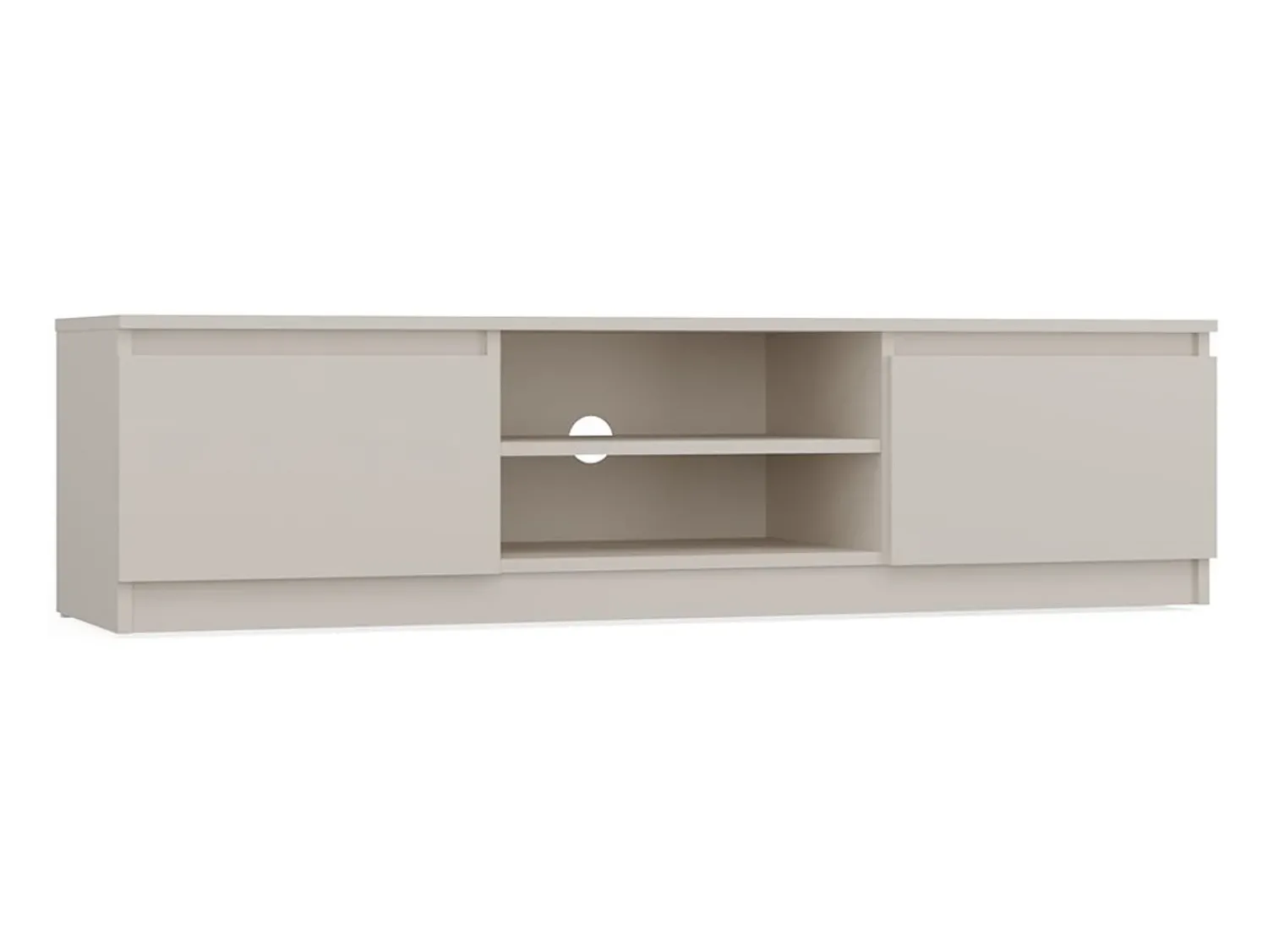 Móvel De Tv| Armário de TV: 2 portas, 2 prateleiras, Caxemira, 40 x 36 x 140cm Bege