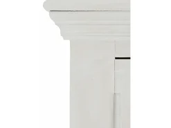 Loft24 Armário de TV barroco com 2 portas de vidro em MDF cinzento^ Móvel De Tv