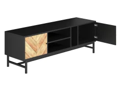 Armário de TV 150cm, Design -Madeira, amplo espaço de armazenamento, moderno e minimalista^ Móvel De Tv