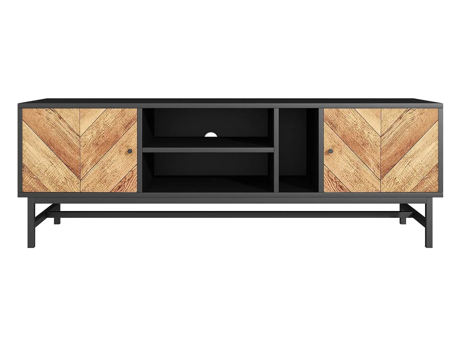 Armário de TV 150cm, Design -Madeira, amplo espaço de armazenamento, moderno e minimalista^ Móvel De Tv