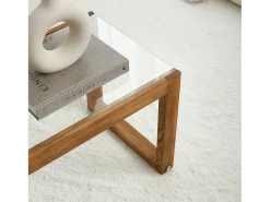Outlet Dmora Armário de TV Dfrattes, Aparador de sala, Armário de TV baixo, Base de parede equipada, 130x40h40 cm, Carvalho Castanho