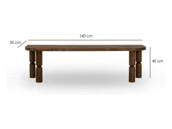 Móvel De Tv|Dmora Armário de TV Dgrimald, Aparador de sala, Armário de TV baixo, Base de parede equipada, 140x35h40 cm, Noz Castanho