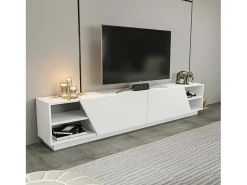 Dmora Armário de TV Dpazienz, Aparador de sala, Armário de TV baixo, Base de parede equipada, 240x37h47 cm,^ Móvel De Tv