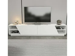 Dmora Armário de TV Dpazienz, Aparador de sala, Armário de TV baixo, Base de parede equipada, 240x37h47 cm,^ Móvel De Tv