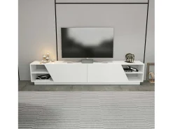 Dmora Armário de TV Dpazienz, Aparador de sala, Armário de TV baixo, Base de parede equipada, 240x37h47 cm,^ Móvel De Tv