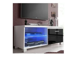Clearance duehome Armário de TV LED Blanco - Negro Castanho