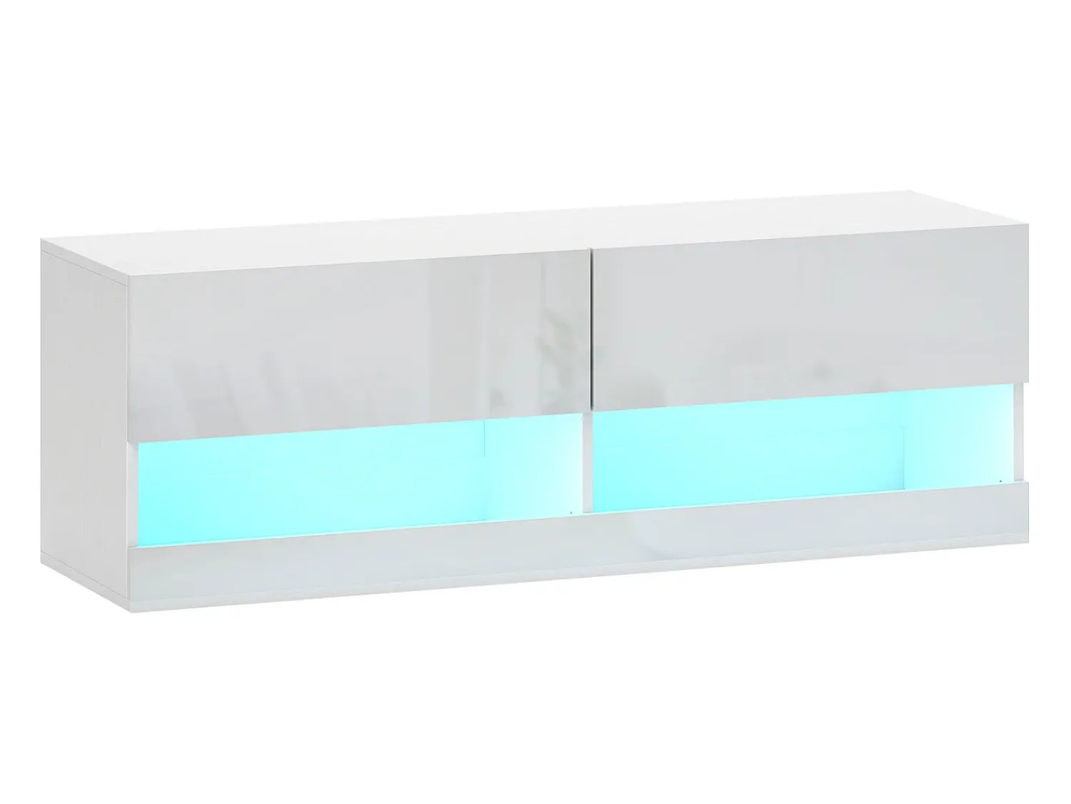 Armário de TV pendurado 120x35x40,5cm, iluminação LED, 16 modos, brilhante^ Móvel De Tv