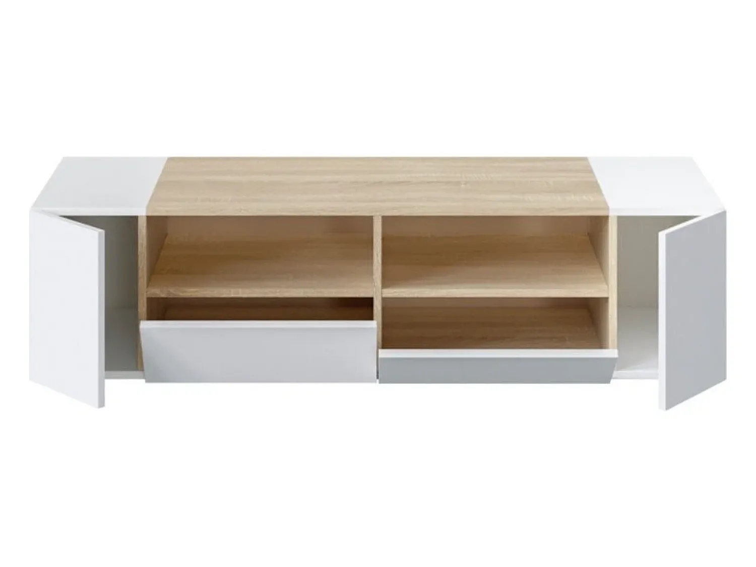 Loungitude Armário de TV Tamiko 138 cm Artik carvalho canadense^ Móvel De Tv