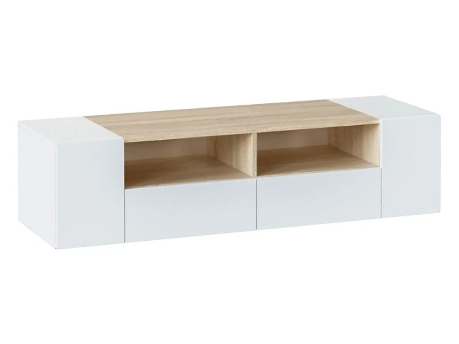 Loungitude Armário de TV Tamiko 138 cm Artik carvalho canadense^ Móvel De Tv