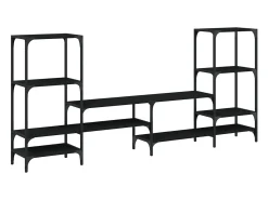 Móvel De Tv| Armário de TV 206,5x28,5x95 cm derivados de madeira PT542948 Preto