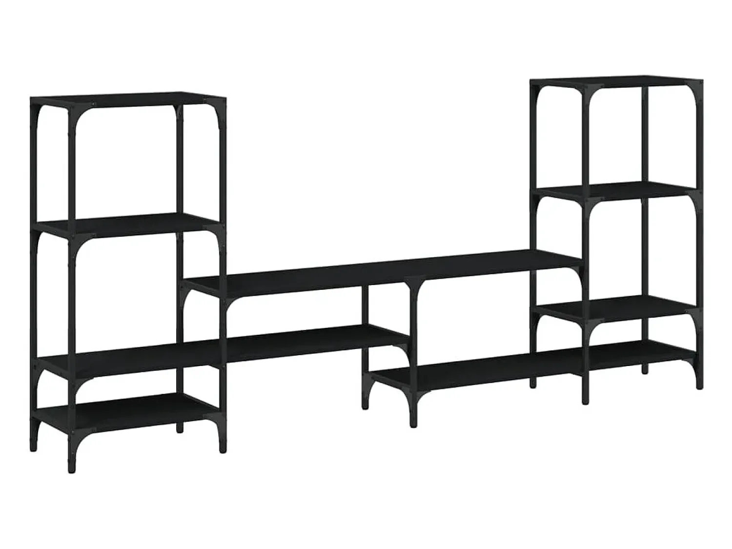 Móvel De Tv| Armário de TV 206,5x28,5x95 cm derivados de madeira PT542948 Preto