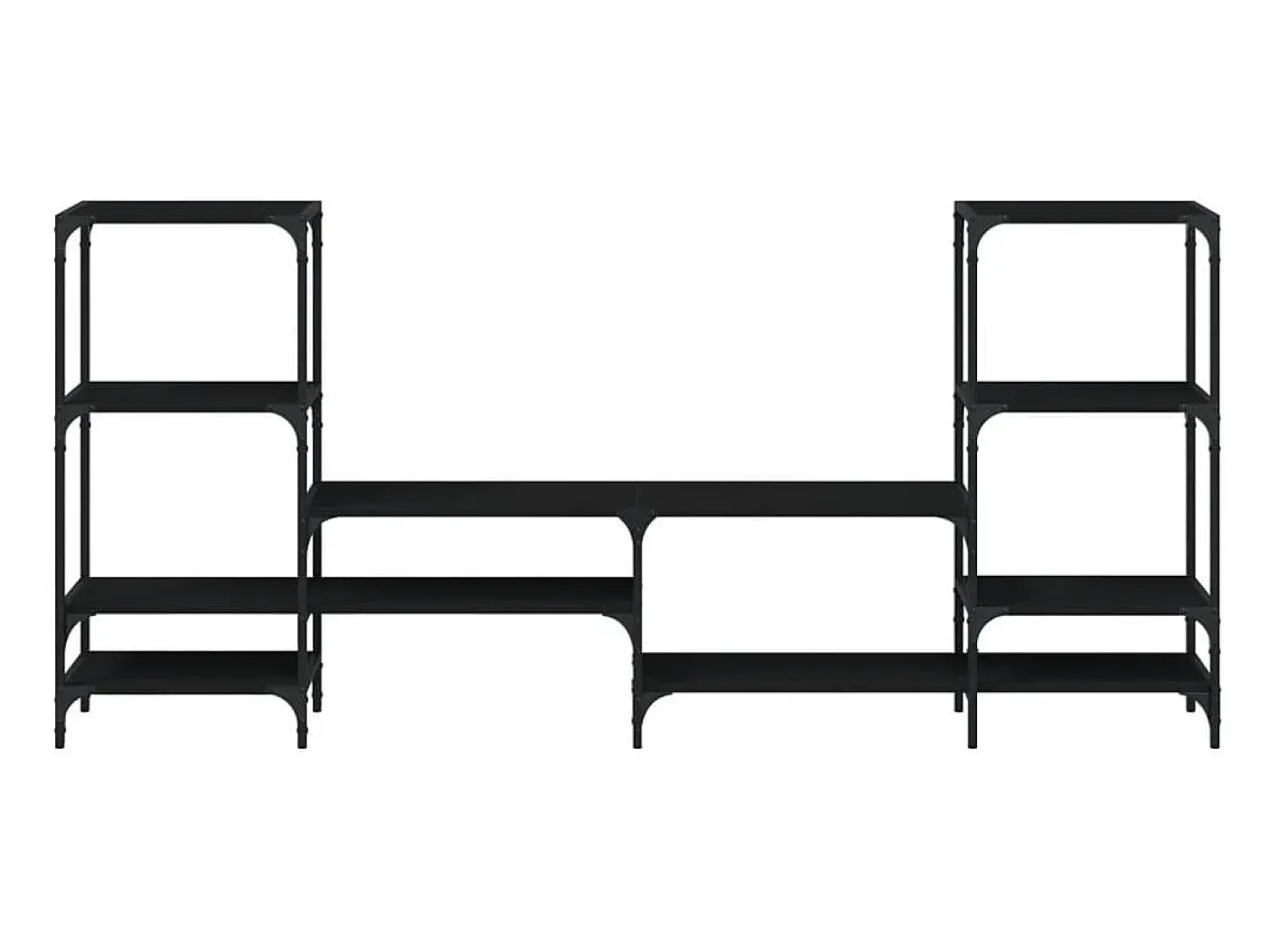 Móvel De Tv| Armário de TV 206,5x28,5x95 cm derivados de madeira PT542948 Preto