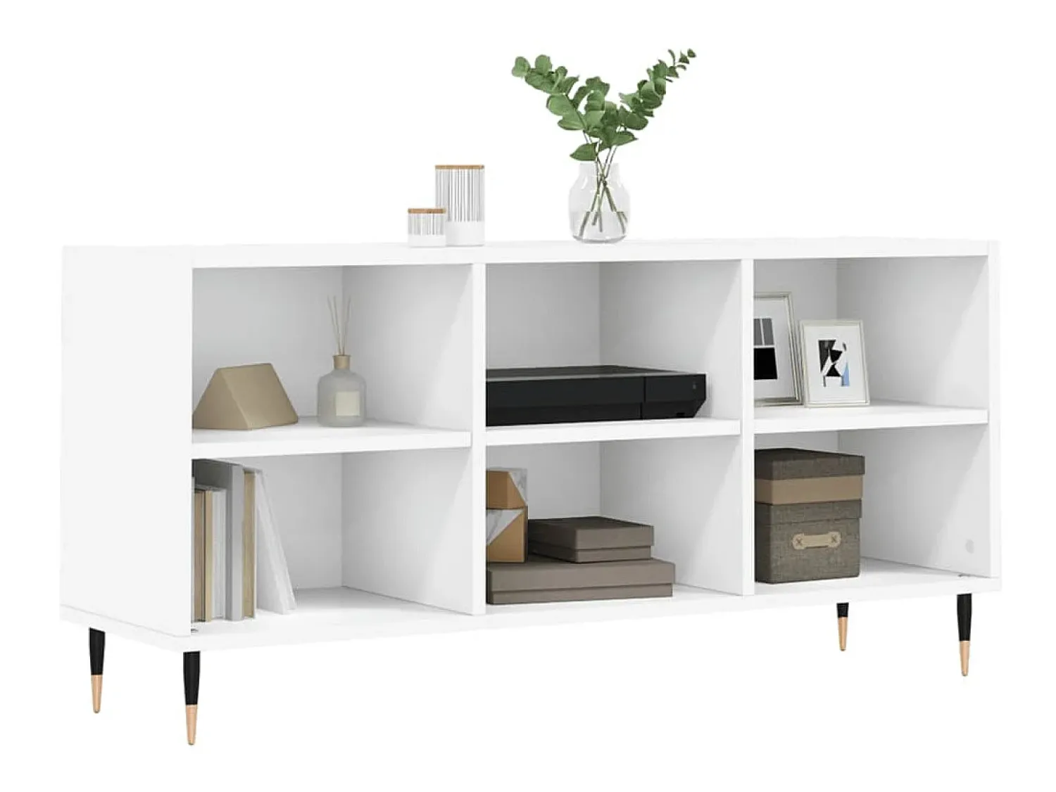 Móvel De Tv* Armário de TV 103,5x30x50 cm derivados de madeira PT247786 Branco