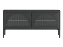 Best Armário de TV 105x35x50 cm vidro e aço PT572902 Preto