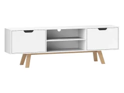 Armário de TV 150x39x50cm, 2 armários e 2 prateleiras, para até 65 polegadas,^ Móvel De Tv