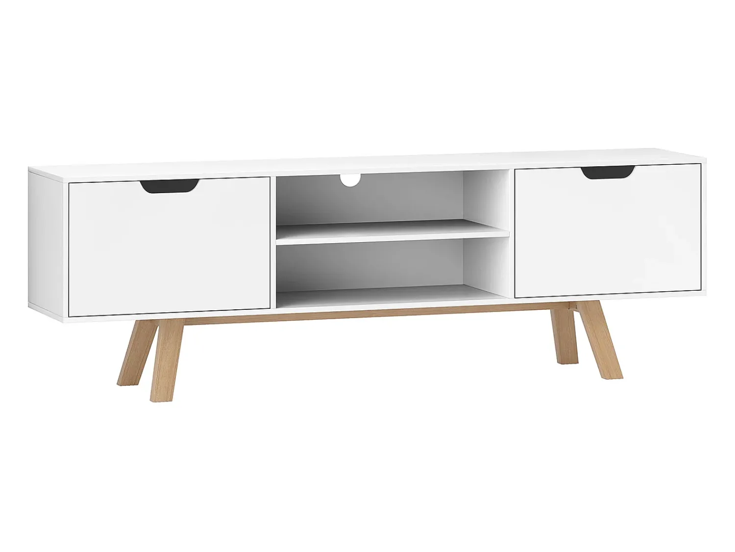 Armário de TV 150x39x50cm, 2 armários e 2 prateleiras, para até 65 polegadas,^ Móvel De Tv