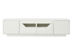 Móvel De Tv* Armário de TV 180x40x45cm, 2 gavetas e 2 armários, LED, para até 75 polegadas, Branco