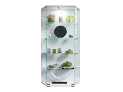 Vitrina*VCM Armário em pé Cenila Branco A. 114 x L. 83 x P. 17 cm Multicor