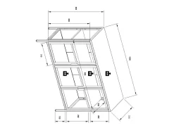 Vitrina|VCM Armário em pé Floka A. 80 x L. 110 x P. 35 cm Branco